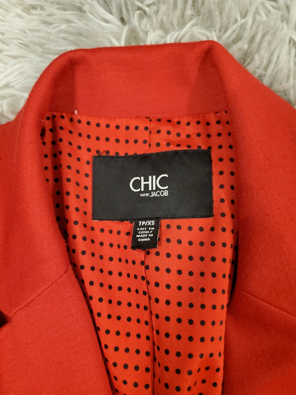 CHIC Red Tailored Single-Button Blazer - Picture 2 of 10
